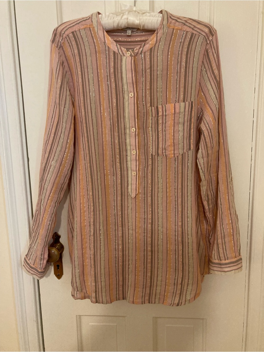 Lucky Brand striped lightweight cotton tunic